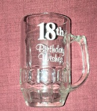 Collectable 18th Birthday Wishes Beer Glass