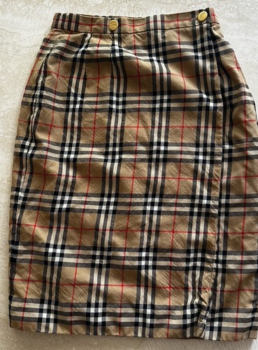 Vintage burberry pleated skirt - vintage,