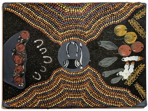 Aboriginal dot painting - aboriginal,