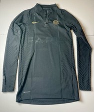 Nike PSG VaporKnit Black 3/4 zip Player Issued Training Top XS - Mint Condition