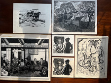 Original art pen ink drawings sketches sketch lino cuts pictures....FREE UK POST
