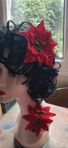 Hair flower and corsage set - and,