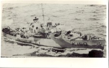 HMCS Eyebright K150. Flower Class Corvette. Photo postcard. Repro