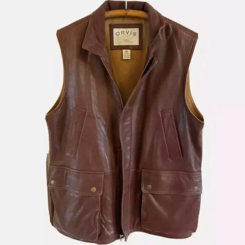Orvis munitions leather vest - munitions,