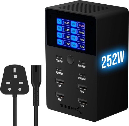 Sabrent 252w port usb - sabrent, 8-port