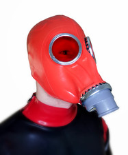 Rubber GP5 Red Fetish Gas Mask