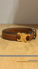 Celine Tan Leather Belt 70