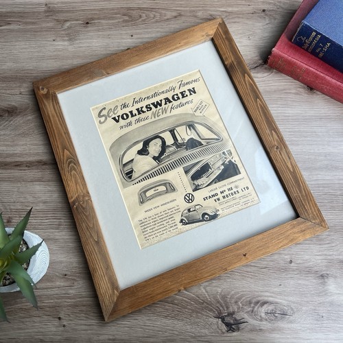 Framed original 1957 beetle - original,