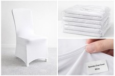 100 x White Spandex Chair