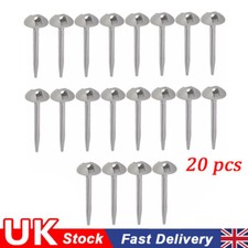 20 x Heavy Duty Plastic Mushroom Domed Ground Sheet Tent Pegs Awning Carpet