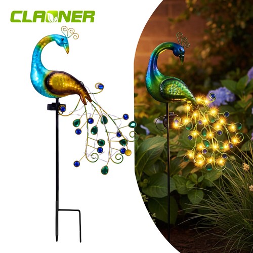 Solar peacock lights outdoor - solar,