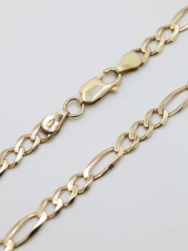 Gold figaro curb - chain, 9ct