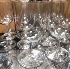 30x  Wine Glasses Hard Plastic