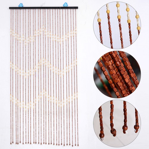 Wooden door curtain beaded - wooden,