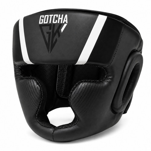 Leather boxing head guard - boxing,