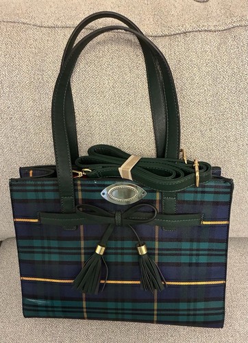 Tartan style faux leather - tartan,