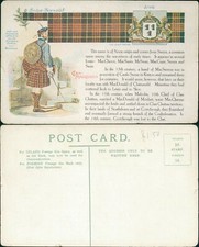 Clan MacQueen Badge Boxwood Tartan & Arms motto Leather Texture