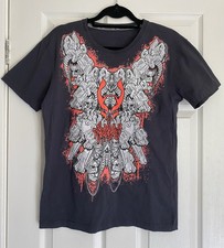 Men's Cyberdog T-Shirt, Grey With Statement Design, Rave Festival Wear - Size S