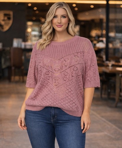 Ladies dusky pink knitted - dusky,