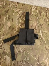 LBT 2663A Black Thigh Mount Double M4 Mag Pouch