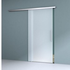 Interior Sliding Glass Door Tempered Fully Frosted and Rail Track Kit 775-1025mm
