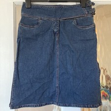 Vintage Moto Topshop Denim midi Skirt 90s Y2K size 10