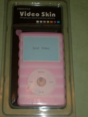Pink silicon ipod video - silicon,
