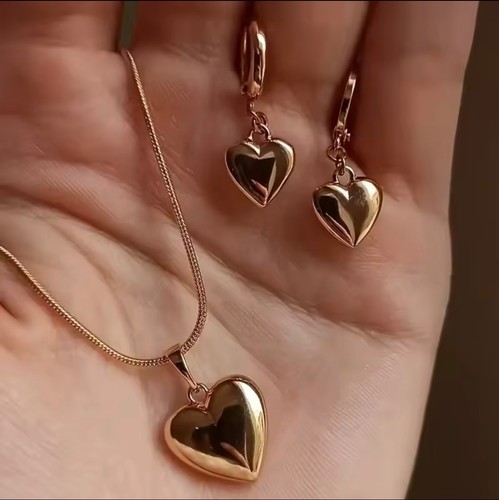 Heart pendant necklace stud - heart,