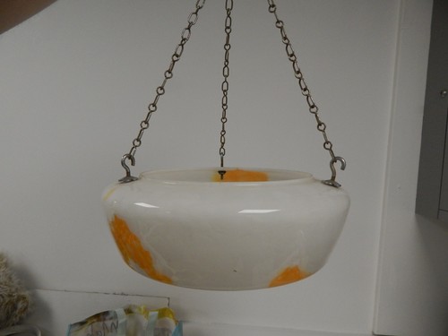 Art deco 1930s glass ceiling - art,