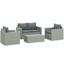 Outsunny 4 Piece Rattan Garden
