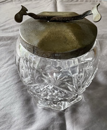 Cut glass sugar preserves - cut, jar