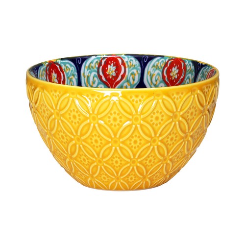 Yellow ceramic bowl tuscany - bowl,