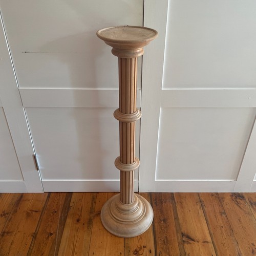 Oak plant stand pedestal - oak,