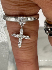 Ladies Cross ring silver