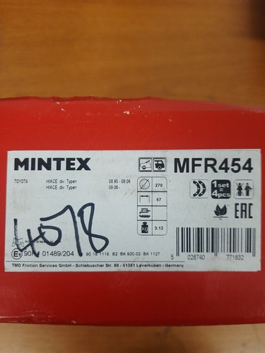 Mintex mfr454 brake shoes fits - brake,