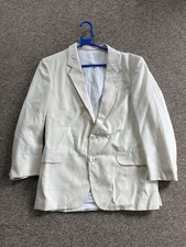 Men's Cream Suit Jacket Austin Reed Blazer Medium 40” Chest Vintage Clothing