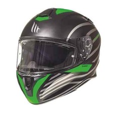 MT Targo Doppler Matt Black Fluor Green Full Face Motorcycle Motorbike Helmet