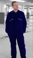 COVERALL / BOILERSUIT -  ROYAL BLUE  - Zip Front  - REG & TALL -  REDVAN
