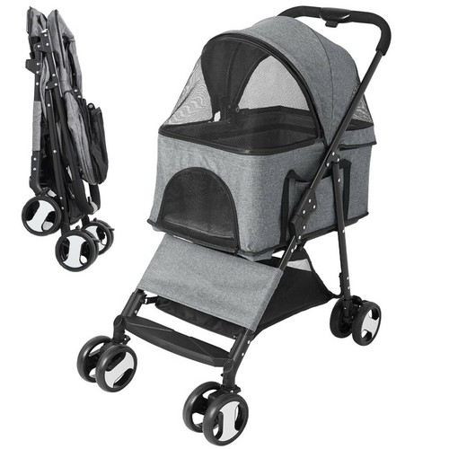 Foldable pet stroller cat - stroller,