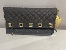 Marc B Clutch Or Across Body Bag Grey Studded