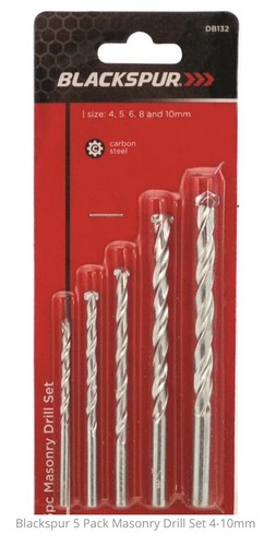 5pc masonary drill bit - 5pc,