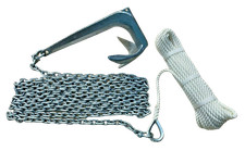Bruce Style Anchor Kit 2kg 6mm HD Galvanised Chain 2m 30m 8mm Polyester Rope