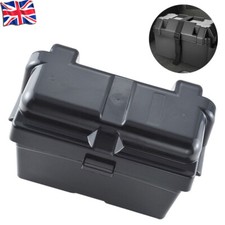 Leisure Battery Box Large With Straps Caravan Camper Boat Motorhome Black UK