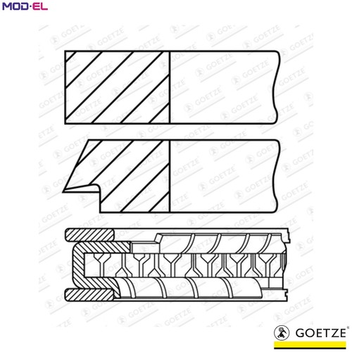 Piston ring kit - piston,