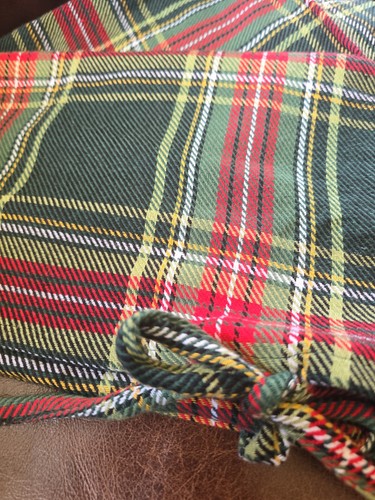 Pair tartan cushion - a, of