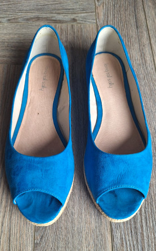 Electric blue slip flat - slip,