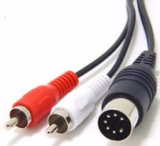 7-Pin DIN Male MIDI Cable to 2