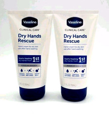 2 Pack Vaseline Clinical Care Dry Hands Rescue Hand Cream 5.1 Fl Oz ea