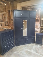 HANDMADE NAVY BLUE  AYLESBURY  3 PIECE BEDROOM FURNITURE  (ASSEMBLED)!!