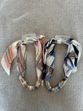 Scarf Necklace x 2 - Pink/Blue - Brand New